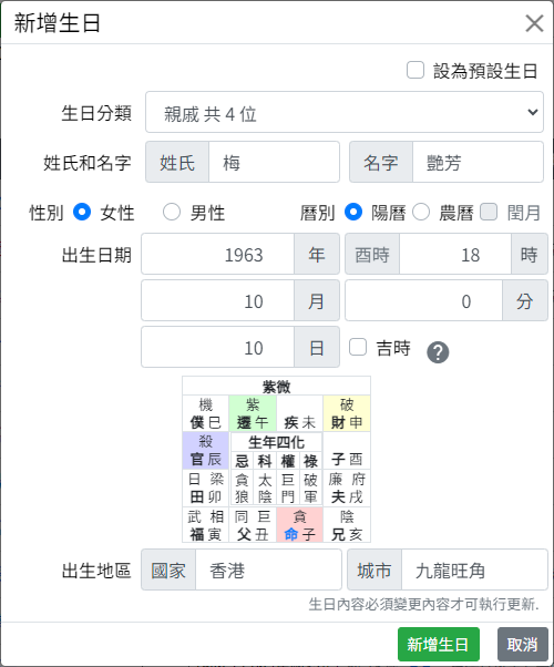 紫微論命-12宮主星